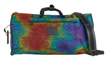 Keepall 50 3D 2054 Reversible Bandouliere, &pound;2,200, Handbags, Black/Blue/Green/Orange, Canvas, Front view